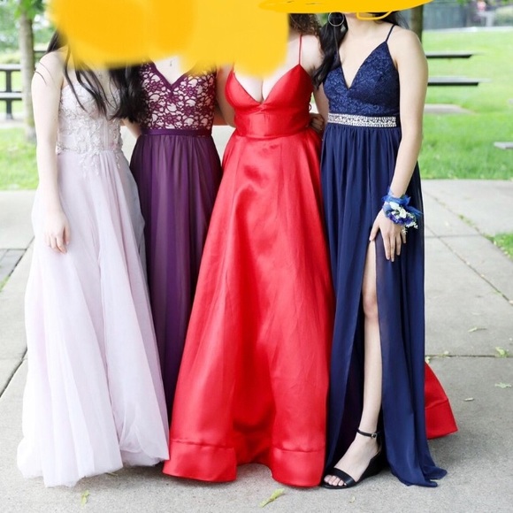 Navy Blue Prom / Bridesmaid Dress - Picture 3 of 7